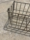 Vtg 29    Rectangle Wire Basket Heavy Industrial Metal Rod Basket Rustic Primitive