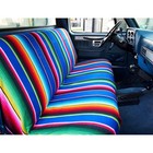 Blue Serape Mexican Blanket For Custom Seat Cover  84 X 64 Inch