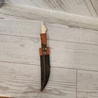 Native American Indian Letter Opener 5 1 2  Tall With Leather Sheath