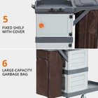 Commercial Janitorial Cart With 2 Cabinets  Housekeeping Caddy With Cover  Sh   