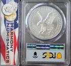 2021 W Type 2 Burnished Silver Eagle Pcgs Sp70 Fdoi Flag Label