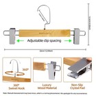 Sturdy Wooden Pants Hangers 10pack Skirt Hanger With 32cm  Natural 