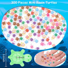 300 Pcs Glow In The Dark Mini Resin Turtles Tiny Luminous Sea Turtle Figures Sma