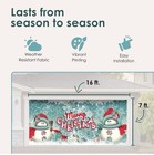 7 x16 christmas Garage Door Decoration Banner  Merry Christmas Theme Snowman