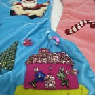 Vintage Christmas Stocking Felt Sequin Santa Snowman Tree Handmade 3 Piece