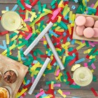 24 Pack Rainbow Confetti Flutter Sticks For Birthdays  Party Confetti Shakers