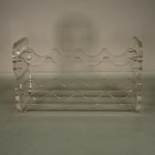 Vintage Mid Century Lucite Acrylic Clear 8 Bottle Wine Rack Holder Barware