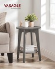 Side Table small Round End Table With Lower Shelf nightstand For Small Spaces