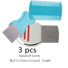 3 Pcs Dandruff   Lice Comb Set  Fine Tooth Comb  Multicolor  Unisex