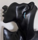 Southwestern Shube   Sterling Silver 925 Hoop Turquoise Earrings  10