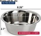 Deayou 4-pack Stainless Steel Dog And Cat Bowl  Metal Food And Water Dish  8 26 