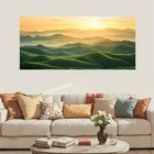 Panoramic Golden Sunset Modern Painting Canvas Wall Art Home D  cor Picture