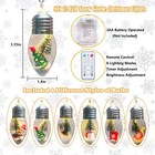 Christmas Lights Battery Operated 8ft Christmas Tree Snow Globe Lights 12 Led   