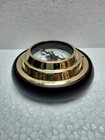 Vintage Brass Compass Nautical Marine Navigation Ship Boat Compass On Wood Base
