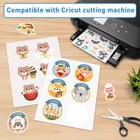 100 Full Sheet Matte Printable Sticker Paper Labels 8 5 x11  For Laser   Inkjet