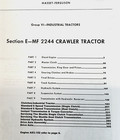 Massey Ferguson 2244 Crawler Tractor Service Manual Repair Shop Workshop Book