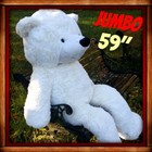Big Huge Plush Teddy Bear White 59  150cm Cuddly Softest Cute Fast Usa Ship New