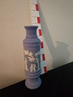 Blue Jasperware-style Vase     Classical Motif     7    Tall