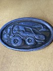 Indiana Metal Craft Belt Buckle Dune Buggy Flames Stars Crescent Moon 1976 Vtg