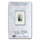 Pamp Suisse 1 Gram Palladium Bar  9995 Fine Palladium - In Assay Card