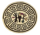 Vintage African Coil Basket Hand Woven Bowl Bird Handmade Africa 11 5    X 10 5 