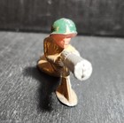 Barclay Manoil Vintage 1940s Lead Toy Wwii Soldier Prone Machine Gunner B240  b 