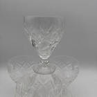 Vintage Webb Corbett Crystal Clear Glass Wine Water Goblet Set Of 4