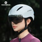 Rockbros Bike Helmet With Usb Rechargeable Rear Light Detachable Magnetic Goggle