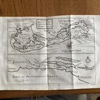 Rare 18th Century Map Of Bermudos   Providence Bahamas Herman Moll 1739 Dublin