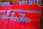 Superb Vtg Guatemalan Huipil Nebaj Hand Woven Blouse Hand Embroidered Red birds