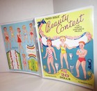 Vintage 1953 Uncut Beauty Contest Paper Dolls Reproduction 20 Dolls With Floats