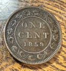 1859 Canada Cent Nice Original Vf Chrc
