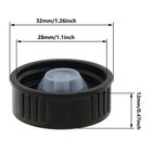 Zzhxsm 12pcs 28mm Bakelite Phenolic Resin Sealing Screw Caps Black