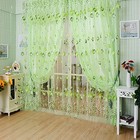 Floral Tulle Voile Window Curtain Drape Panel Sheer Scarf Valance Divider