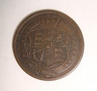 1816 George Iii Invasion Copper Contemporary Forgery Shilling Xf