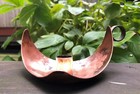 Vtg Likely Antique Copper Candle Stick Holder Bed Chamber With Finger Loop