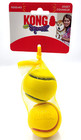 Kong Squeezz Tennis Balls Medium 2pk Squeaky Dog Fetch Toy 2 5  