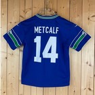 Seattle Seahawks Dk Metcalf  14 Nike Blue Retro Nfl Jersey - Youth Md