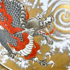 Vintage Japanese Arita Porcelain Dragon Big Plate 18 In
