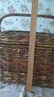 Vintage Large Wicker Picnic Basket     Lined With Vintage Linens