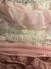 Lace Trim Pink   White 20  Yards Lot Vintage Diy Slow Stitch Junk Journal S27
