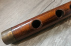 Vintage Flute 14  6 Hole W  Metal  bronze  I Think   Band On End  India  Maybe 