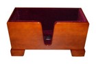 Upright Double Bass Wooden Stand Burgundy Velvet Plush Cushions 3 4