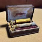 Vintage 1940s Gillette Aristocrat Safety Razor Set In Case