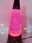 Vtg Lava Light Glitter Lamp Starlight Base Purple Wizard Star Moon Celestial        