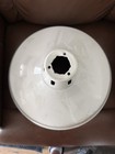 Vintage 16  Porcelain Enamel Barn Industrial White Pendant Light Shade
