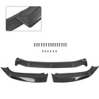 3pcs A4 S-line Front Lip Spoiler 2017-2019 Glossy Carbon Look Air Dam