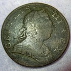 1775 British Colonial Halfpenny King George Iii King Of America Colony Certifica