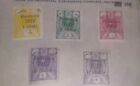 Persia Sc  617-621 Mh 1919 1  -12    provisoire 1919  Overprint Set   1907 Coat-of