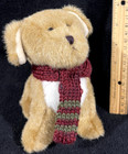 Boyds Bear 904225 Plushed 6  Stuffed Animal Charles Winter Striped Red Scarf